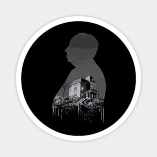 Alfred Hitchcock's Psycho Silhouette Illustration Magnet